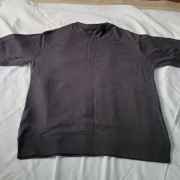 Kate Spade Black Floral Lace Sweater Knit Top Small EUC - Picture 8 of 11